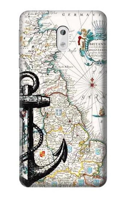 W1962 Graphique nautique Etui Coque Housse et Flip Housse Cuir pour Nokia 3