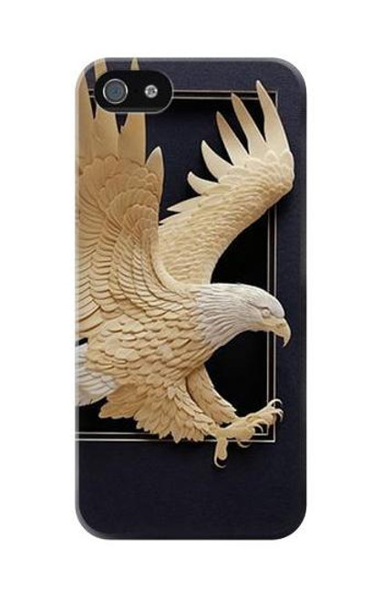 W1383 Sculpture papier Aigle Etui Coque Housse et Flip Housse Cuir pour iPhone 5C