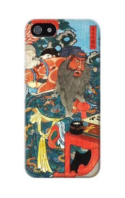 W1826 Utagawa Kuniyoshi Guan Yu Etui Coque Housse et Flip Housse Cuir pour iPhone 5C