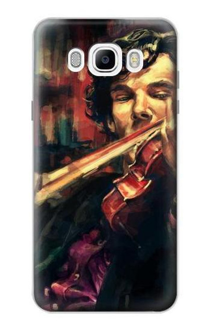 W0723 Peinture Art violon Etui Coque Housse et Flip Housse Cuir pour Samsung Galaxy J7 (2016)