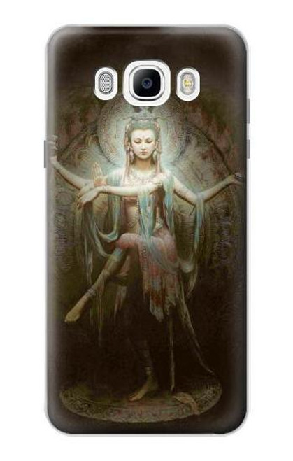 W0787 Guan Yin Etui Coque Housse et Flip Housse Cuir pour Samsung Galaxy J7 (2016)