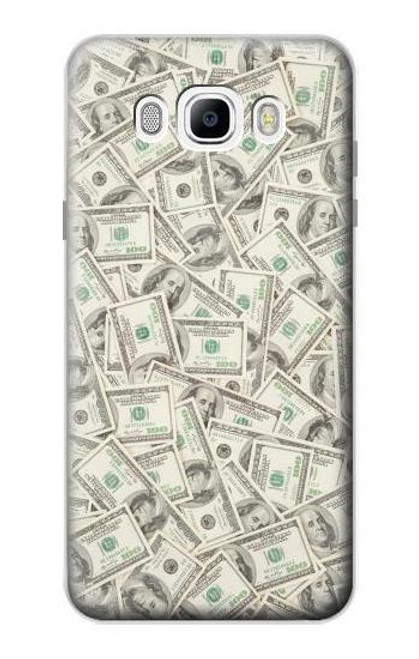 W2077 Billets Dollar argent Etui Coque Housse et Flip Housse Cuir pour Samsung Galaxy J7 (2016)