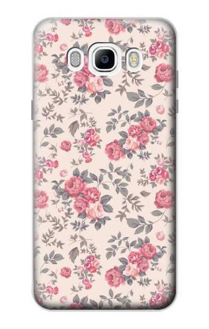 W3095 Motif Rose millésimé Etui Coque Housse et Flip Housse Cuir pour Samsung Galaxy J7 (2016)