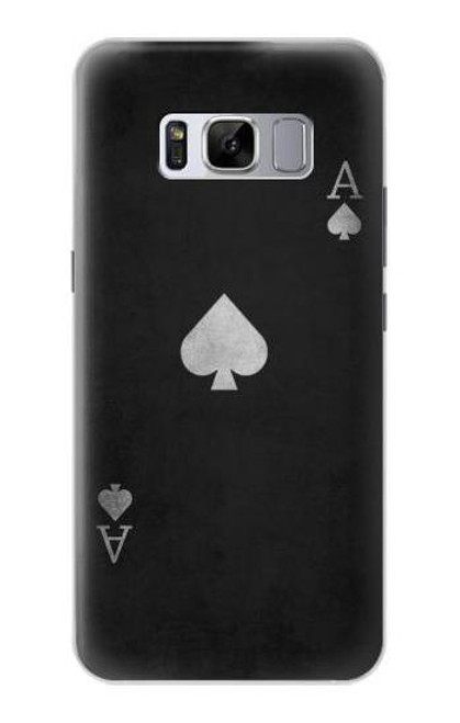 W3152 Noir Ace of Spade Etui Coque Housse et Flip Housse Cuir pour Samsung Galaxy S8