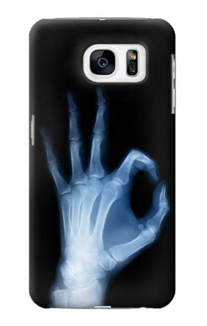 W3239 X-Ray Geste de la main OK Etui Coque Housse et Flip Housse Cuir pour Samsung Galaxy S7