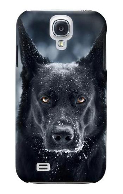 W3168 Berger Allemand Chien Noir Etui Coque Housse et Flip Housse Cuir pour Samsung Galaxy S4