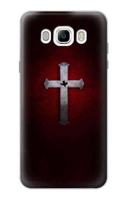 W3160 Croix chrétienne Etui Coque Housse et Flip Housse Cuir pour Samsung Galaxy J7 (2016)