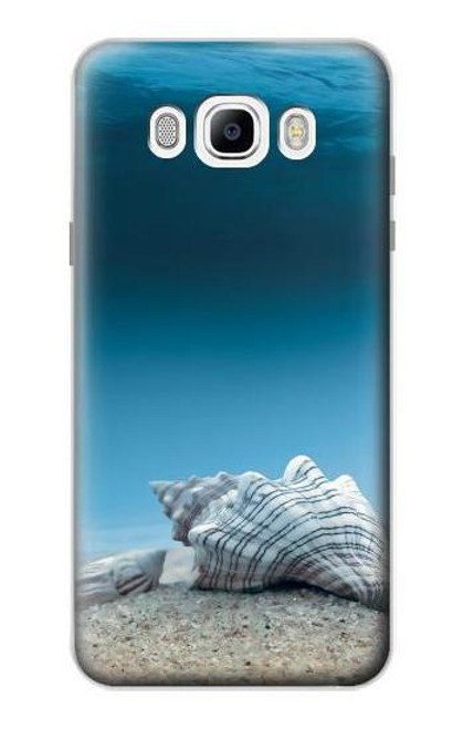 W3213 Coquilles de mer sous la mer Etui Coque Housse et Flip Housse Cuir pour Samsung Galaxy J7 (2016)