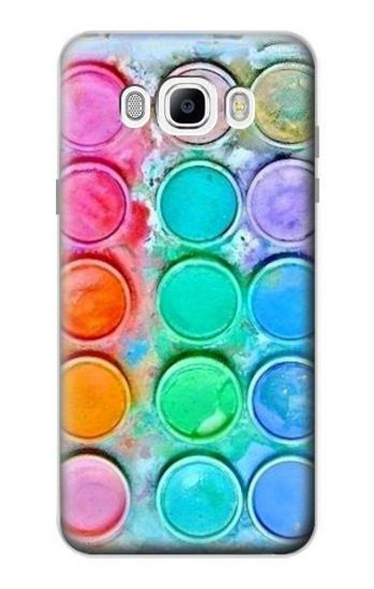 W3235 Mélange aquarelle Etui Coque Housse et Flip Housse Cuir pour Samsung Galaxy J7 (2016)