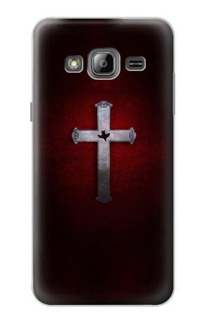 W3160 Croix chrétienne Etui Coque Housse et Flip Housse Cuir pour Samsung Galaxy J3 (2016)