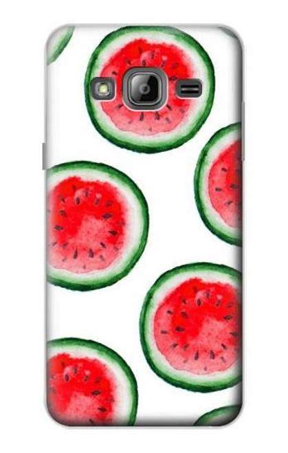 W3236 Motif melon d'eau Etui Coque Housse et Flip Housse Cuir pour Samsung Galaxy J3 (2016)