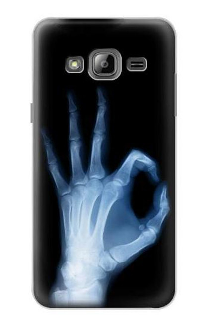 W3239 X-Ray Geste de la main OK Etui Coque Housse et Flip Housse Cuir pour Samsung Galaxy J3 (2016)