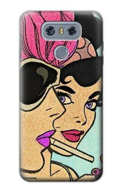 W3171 Filles Pop Art Etui Coque Housse et Flip Housse Cuir pour LG G6