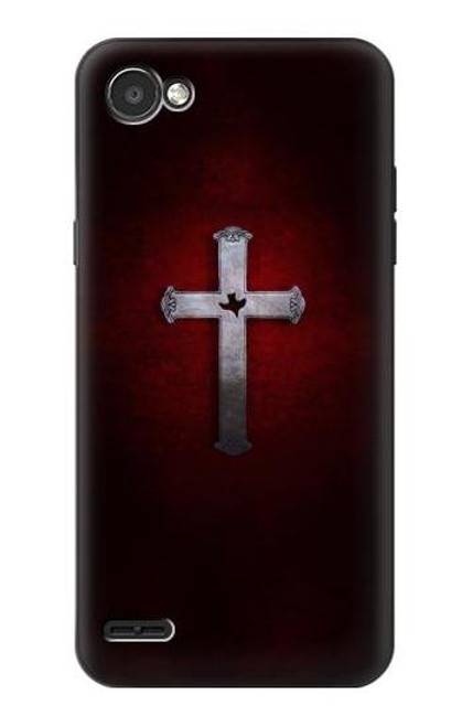 W3160 Croix chrétienne Etui Coque Housse et Flip Housse Cuir pour LG Q6