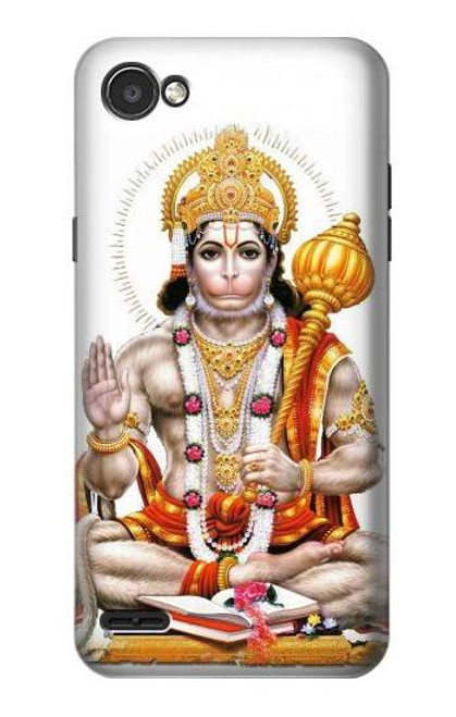 W3186 Hanuman Chalisa Hindi Hindu Etui Coque Housse et Flip Housse Cuir pour LG Q6