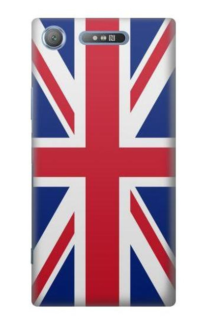 W3103 Drapeau du Royaume-Uni Etui Coque Housse et Flip Housse Cuir pour Sony Xperia XZ1