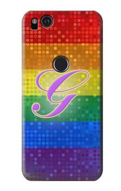 W2899 Arc en ciel LGBT Gay Pride Drapeau Etui Coque Housse et Flip Housse Cuir pour Google Pixel 2