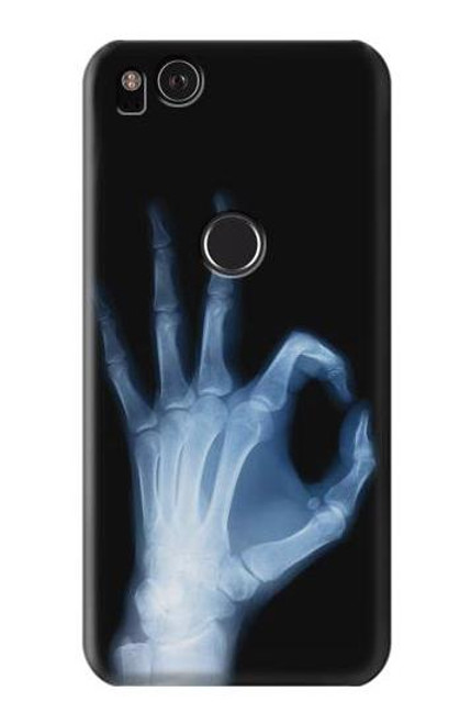 W3239 X-Ray Geste de la main OK Etui Coque Housse et Flip Housse Cuir pour Google Pixel 2