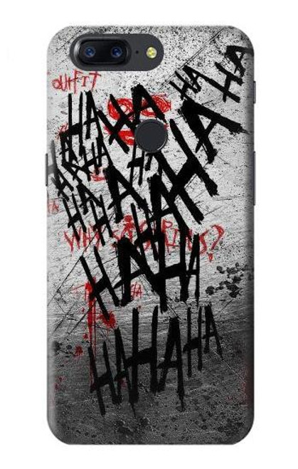 W3073 Joker Hahaha de sang éclaboussures Etui Coque Housse et Flip Housse Cuir pour OnePlus 5T