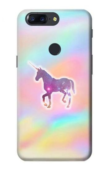 W3203 Arc en ciel Licorne Etui Coque Housse et Flip Housse Cuir pour OnePlus 5T