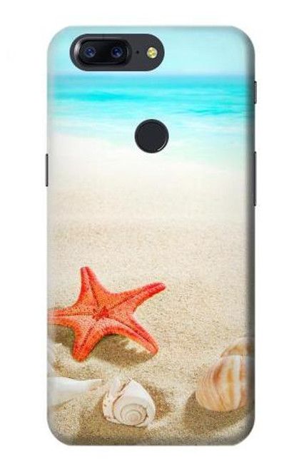 W3212 Coquilles de mer Étoile de mer Plage Etui Coque Housse et Flip Housse Cuir pour OnePlus 5T