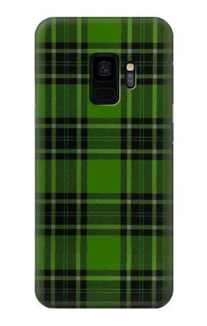 W2373 Motif vert Tartan Etui Coque Housse et Flip Housse Cuir pour Samsung Galaxy S9