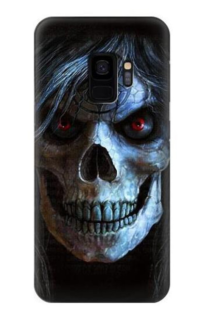 W2585 Mal mort Crâne Pentacle Etui Coque Housse et Flip Housse Cuir pour Samsung Galaxy S9