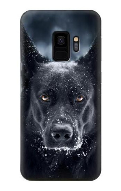 W3168 Berger Allemand Chien Noir Etui Coque Housse et Flip Housse Cuir pour Samsung Galaxy S9