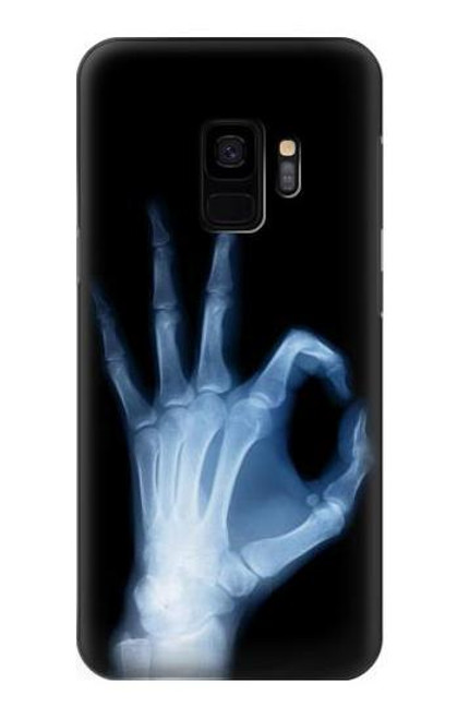 W3239 X-Ray Geste de la main OK Etui Coque Housse et Flip Housse Cuir pour Samsung Galaxy S9