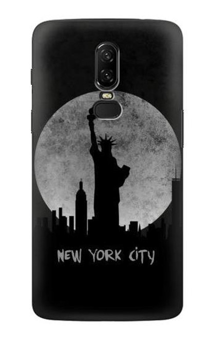 W3097 La ville de New York Etui Coque Housse et Flip Housse Cuir pour OnePlus 6