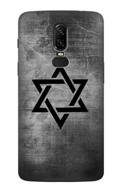 W3107 Judaïsme étoile de David Symbole Etui Coque Housse et Flip Housse Cuir pour OnePlus 6