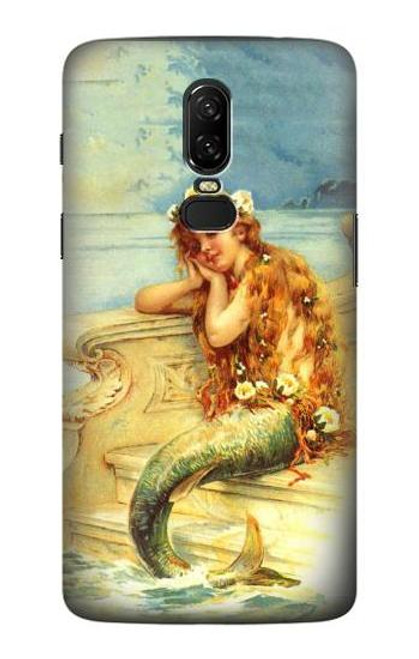 W3184 Peinture Petite Sirène Etui Coque Housse et Flip Housse Cuir pour OnePlus 6