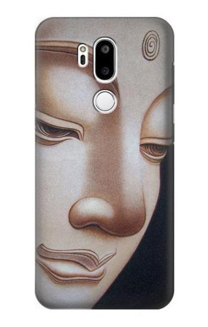 W1255 Visage du Bouddha Etui Coque Housse et Flip Housse Cuir pour LG G7 ThinQ