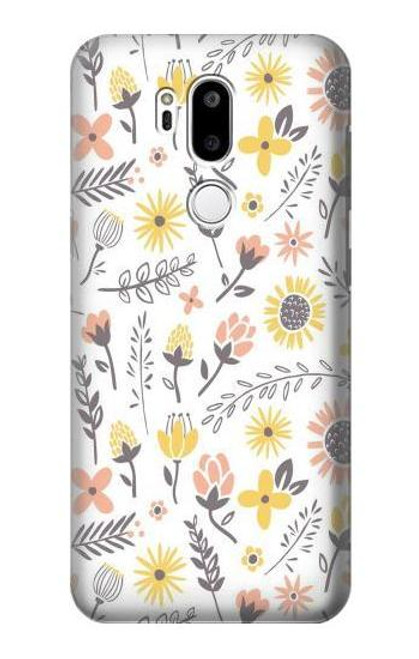 W2354 Motif pastel Fleurs Etui Coque Housse et Flip Housse Cuir pour LG G7 ThinQ