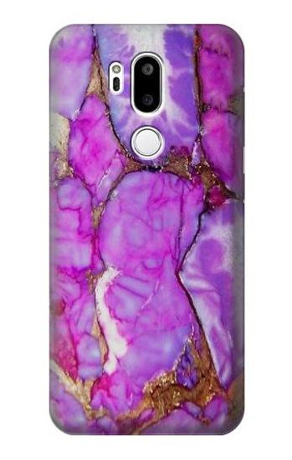 W2907 Violet Turquoise Pierre Etui Coque Housse et Flip Housse Cuir pour LG G7 ThinQ