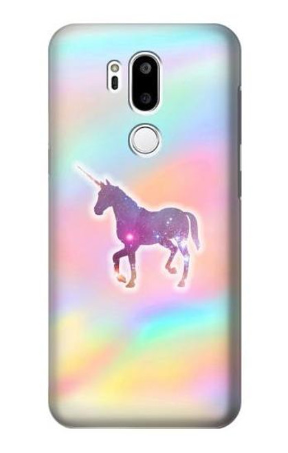 W3203 Arc en ciel Licorne Etui Coque Housse et Flip Housse Cuir pour LG G7 ThinQ