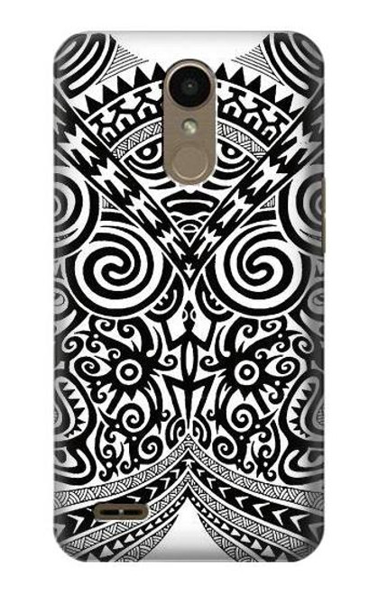 W1655 Tatouage maori Etui Coque Housse et Flip Housse Cuir pour LG K10 (2018), LG K30