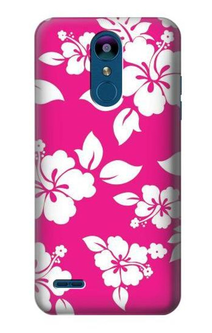 W2246 Motif rose Hawai Hibiscus Etui Coque Housse et Flip Housse Cuir pour LG K8 (2018)