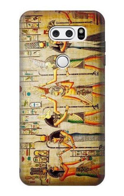 W0272 Egypte murale Art Etui Coque Housse et Flip Housse Cuir pour LG V30, LG V30 Plus, LG V30S ThinQ, LG V35, LG V35 ThinQ
