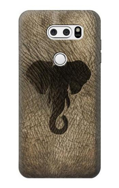 W2516 Elephant Peau Imprimé graphique Etui Coque Housse et Flip Housse Cuir pour LG V30, LG V30 Plus, LG V30S ThinQ, LG V35, LG V35 ThinQ