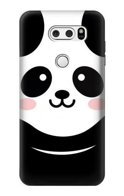 W2662 Panda mignon Dessin animé Etui Coque Housse et Flip Housse Cuir pour LG V30, LG V30 Plus, LG V30S ThinQ, LG V35, LG V35 ThinQ