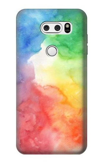 W2945 Aquarelle colorée Etui Coque Housse et Flip Housse Cuir pour LG V30, LG V30 Plus, LG V30S ThinQ, LG V35, LG V35 ThinQ