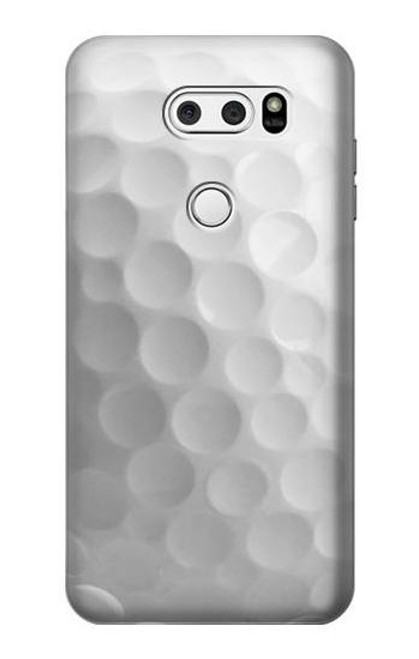 W2960 Blanc Balle de golf Etui Coque Housse et Flip Housse Cuir pour LG V30, LG V30 Plus, LG V30S ThinQ, LG V35, LG V35 ThinQ