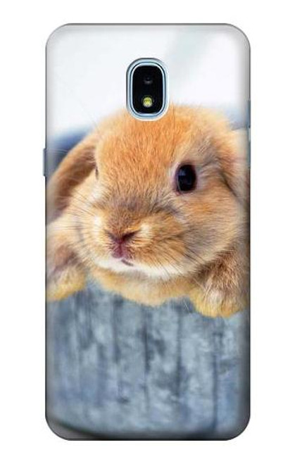 W0242 Lapin mignon Etui Coque Housse et Flip Housse Cuir pour Samsung Galaxy J3 (2018), J3 Star, J3 V 3rd Gen, J3 Orbit, J3 Achieve, Express Prime 3, Amp Prime 3