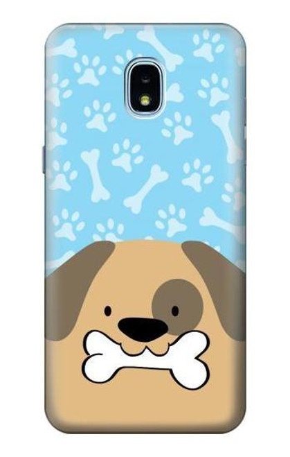 W2669 Mignon os chien pattes Dessin animé Etui Coque Housse et Flip Housse Cuir pour Samsung Galaxy J3 (2018), J3 Star, J3 V 3rd Gen, J3 Orbit, J3 Achieve, Express Prime 3, Amp Prime 3