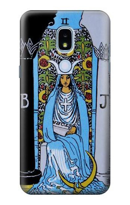 W2764 Papesse carte de tarot Etui Coque Housse et Flip Housse Cuir pour Samsung Galaxy J3 (2018), J3 Star, J3 V 3rd Gen, J3 Orbit, J3 Achieve, Express Prime 3, Amp Prime 3