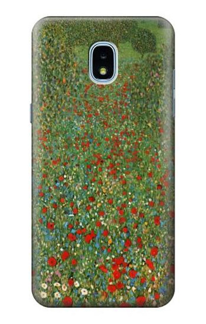 W2872 Gustav Klimt Champ de Coquelicots Etui Coque Housse et Flip Housse Cuir pour Samsung Galaxy J3 (2018), J3 Star, J3 V 3rd Gen, J3 Orbit, J3 Achieve, Express Prime 3, Amp Prime 3