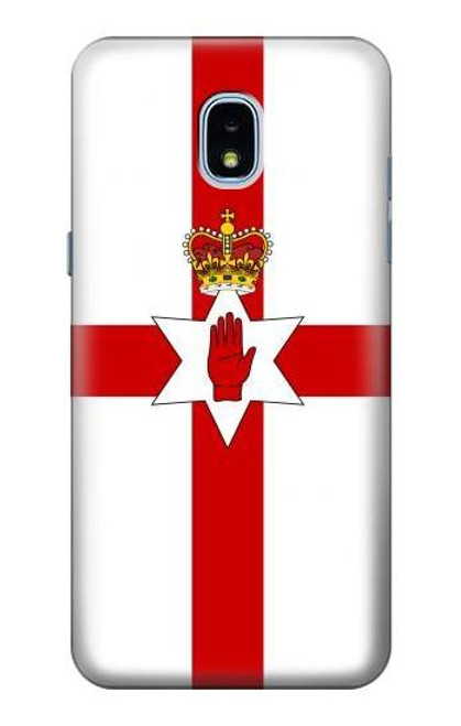 W3089 Drapeau de l'Irlande du Nord Etui Coque Housse et Flip Housse Cuir pour Samsung Galaxy J3 (2018), J3 Star, J3 V 3rd Gen, J3 Orbit, J3 Achieve, Express Prime 3, Amp Prime 3