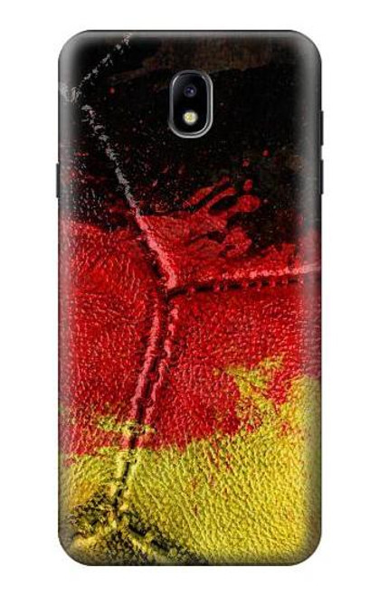 W3303 Allemagne Drapeau graphique Football Millésime Etui Coque Housse et Flip Housse Cuir pour Samsung Galaxy J7 (2018), J7 Aero, J7 Top, J7 Aura, J7 Crown, J7 Refine, J7 Eon, J7 V 2nd Gen, J7 Star