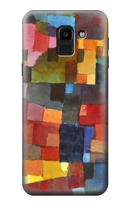 W3341 Paul Klee Raumarchitekturen Etui Coque Housse et Flip Housse Cuir pour Samsung Galaxy J6 (2018)